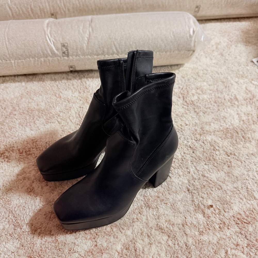 H&M Sleek Black Heeled Boots
